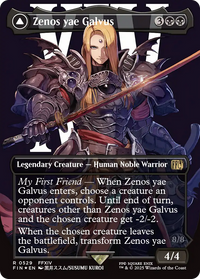 Zenos yae Galvus // Shinryu, Transcendent Rival -  (Borderless)  Surge Foil (FIN-529) - FINAL FANTASY