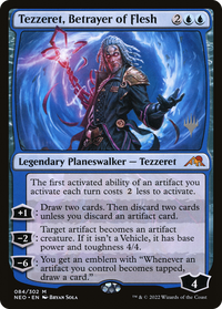 Tezzeret, Betrayer of Flesh (Promo Pack) [Kamigawa: Neon Dynasty Promos]