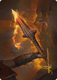 The Spear of Leonidas Art Card (Gold-Stamped Signature) -  (Borderless) (ASACR-004) - Assassin's Creed Art Series