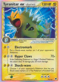 Tyranitar ex (Delta Species)  - Holofoil Dragon Frontiers - Ultra Rare