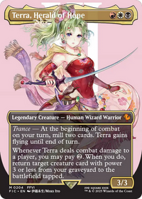 Terra, Herald of Hope (Borderless) -  (Borderless) Foil (FIC-204) - Commander: FINAL FANTASY