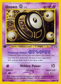 Unown [O] 069  - 1st Edition Neo Discovery - Common