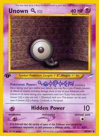 Unown [Q]/105  - Unlimited Neo Destiny - Uncommon