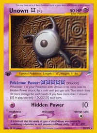 Unown [X]  - 1st Edition Neo Destiny - Rare