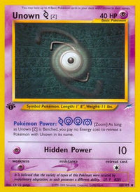 Unown [Z]/105  - Unlimited Neo Destiny - Uncommon