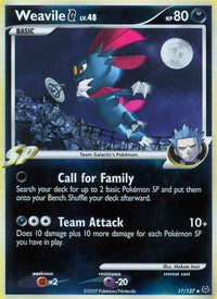 Weavile G  - Holofoil Platinum - Holo Rare