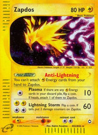 Zapdos (H32)  - Holofoil Aquapolis - Holo Rare