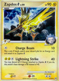 Zapdos G 012  - Holofoil Arceus - Holo Rare