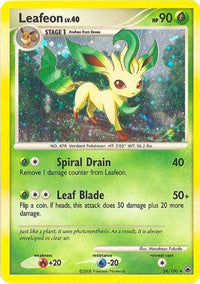 Leafeon - 24/100 (DP Majestic Dawn)/100  - Holofoil Deck Exclusives - Holo Rare