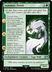 Summon: Fenrir - : (enchantment) Foil (FIN-203) - FINAL FANTASY