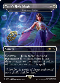 Prismatic Ending (SLD-1868) - Secret Lair Drop / Yuna's Holy Magic (Borderless) Foil