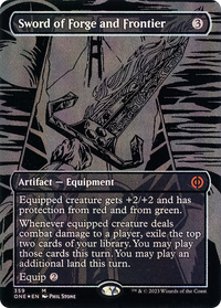 Sword of Forge and Frontier (Oil Slick Raised Foil) [Phyrexia: All Will Be One]