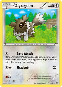 Zigzagoon 111/160  XY  Primal Clash - Common