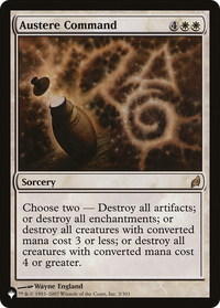 Austere Command (LRW) -  (LIST-3/301) - The List