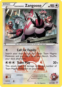 Team Magma's Zangoose 022  Double Crisis - Common
