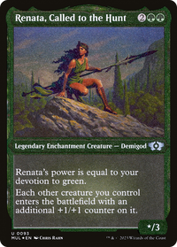 Renata, Called to the Hunt (Foil Etched) - : (enchantment) Foil (MUL-093) - Multiverse Legends