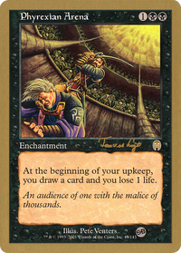 Phyrexian Arena (Tom van de Logt) (SB) [World Championship Decks 2001]