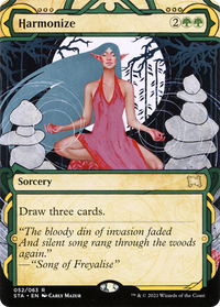 Harmonize (STA-052) - Strixhaven Mystical Archive: (Showcase) (Borderless) Etched Foil