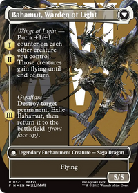 Dion, Bahamut's Dominant // Bahamut, Warden of Light -  (Borderless) Foil (FIN-521) - FINAL FANTASY