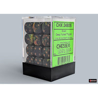 Chessex: 12mm 36d6 Brush Dice: Deep Forest