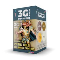 AK Interactive Wargame Color Set Non Metallic Metal Gold