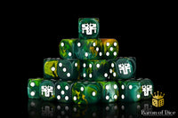 Twin Headed Lizard, Green & Gold Dice