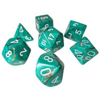 Chessex Mini-Polyhedral Set Marble Oxi Copper White