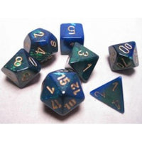 Chessex Polyhedral Set Gemini Blue-Green/Gold