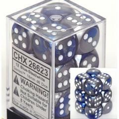 Chessex 16mm Dice Cube Gemini Blue/Steel