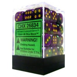 Chessex 12mm Dice Cube Gemini Blue-Purple/Gold