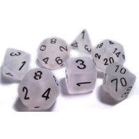 Chessex Polyhedral Set Frosted Clear/Black