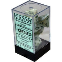 Chessex Polyhedral Set Marble Green/Dark Green