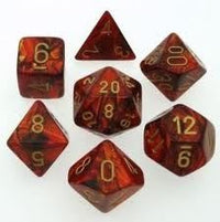 Chessex Polyhedral Set Scarab Scarlet/Gold