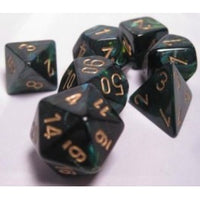 Chessex Polyhedral Set Scarab Jade/Gold