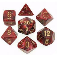 Chessex Polyhedral Set Vortex Burgandy/Gold