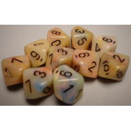 Chessex 7-Die Set Dice Cube Festive Circus/Black