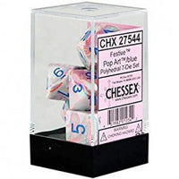 Chessex Polyhedral Set Festive Pop-art/ Blue