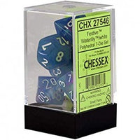 Chessex Polyhedral Set Festive Waterlily/ White