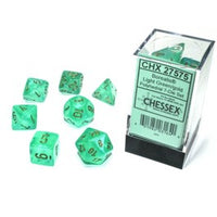 Chessex Polyhedral Set Borealis Light Green/Gold Luminary