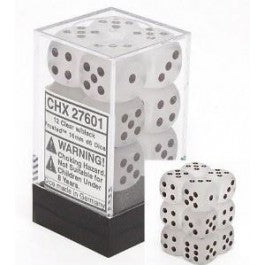 Chessex 16mm Dice Cube Frosted Clear/Black