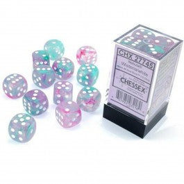 Chessex 16mm Dice Cube Nebula Wisteria White Luminary