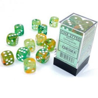 Chessex 16mm Dice Cube Nebula Spring White Luminary (12 dice)