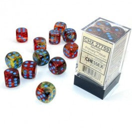 Chessex 16mm Dice Cube Nebula Primary Turquoise Luminary