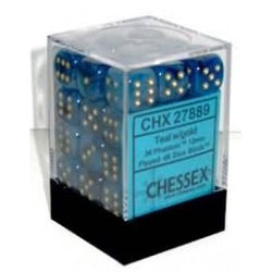 Chessex 12mm Dice Cube Gemini Blue-Purple/Gold