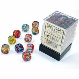 Chessex 12mm Dice Cube Nebula Primary Turquoise Luminary