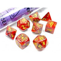 Chessex Lab Dice Vortex Underworld/Yellow