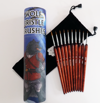 Wolf Bristle Brush Set