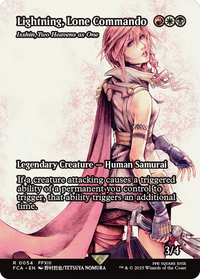Lightning, Lone Commando - Isshin, Two Heavens as One (Showcase) -  / Lightning, Lone Commando (Borderless) Foil (FCA-054) - FINAL FANTASY: Through the Ages