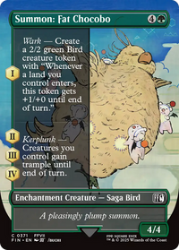 Summon: Fat Chocobo - (Borderless) Foil (FIN-371) - FINAL FANTASY