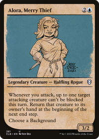 Alora, Merry Thief (Showcase) [Commander Legends: Battle for Baldur's Gate]